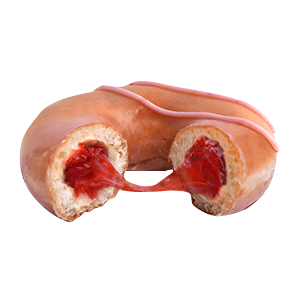 Dona Glaseada Original rellena de fresa