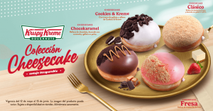 Donas Cheesecake, Chocokaramel, Cookies & Kreme. 
