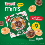 9 Donas Minis Krispy Kreme Chispas y Glaseada