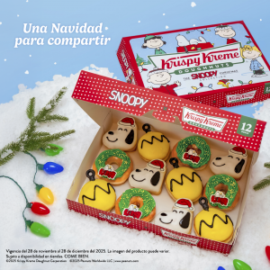 Docena Navideña Snoopy y Krispy Kreme
